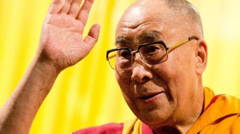 Dalai Lama, líder espiritual do Tibete, durante uma palestra em Hamburgo, na Alemanha