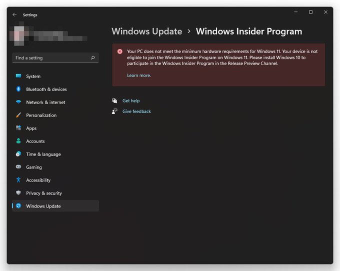 Microsoft está a expulsar os computadores sem requisitos para o Windows 11