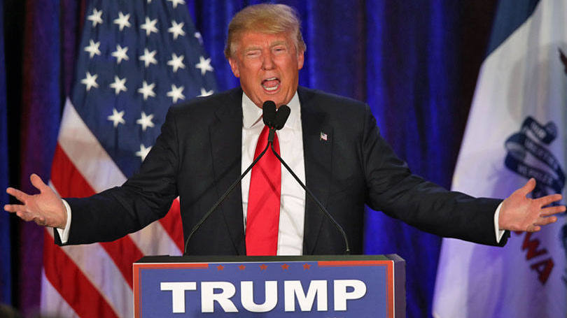 Trump: "alguém" indicou o magnata por “sua ideologia de paz pela força, utilizada como uma arma de dissuasão contra o Islã radical, o Estado Islâmico, o Irã nuclear e a China comunista”.