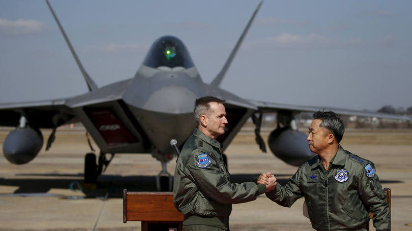Caça F-22 Raptor: "A missão demonstra a força da aliança entre EUA e Coreia do Sul"