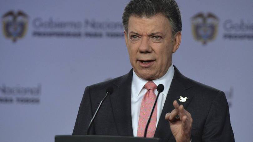 Juan Manuel Santos: governo está em negociações preliminares com o ELN para estabelecer um diálogo
