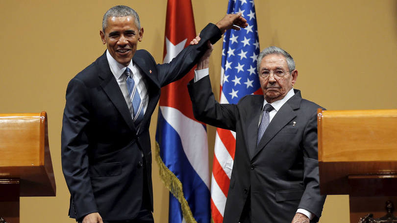 Obama e Castro: "A democracia dá às pessoas a possibilidade de sonhar e conseguir melhorar seu nível de vida"