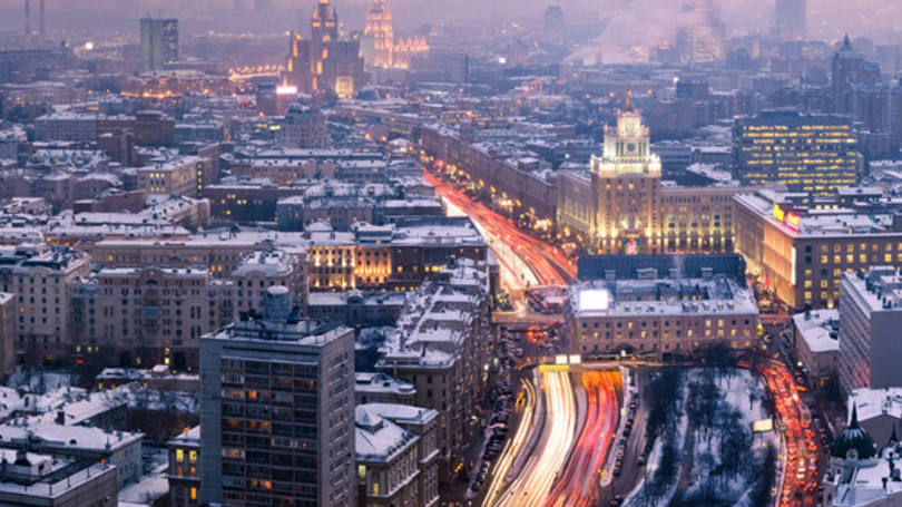 Moscou, capital da Rússia: cerca de 50 pessoas tiveram de deixar o prédio administrativo, que data do final do século 18