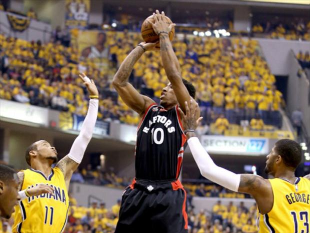 Camisa 10 dos Raptors, DeRozan voltou a ser destaque e comandou a equipe contra os Pacers 