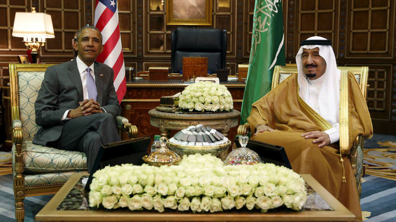 Obama e rei Salman: as decisões do governo Obama, sobre a Síria e o acordo com o Irã, foram rejeitadas pelas monarquias sunitas