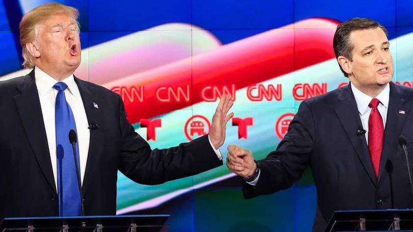Donald Trump e Ted Cruz: cinco estados votarão nesta terça-feira na disputa interna republicana e Trump lidera as pesquisas em todos eles