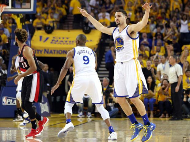 Na ausência de Stephen Curry, Klay Thompson foi mais uma vez o destaque da franquia de Golden State 