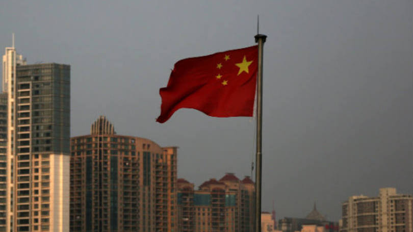 Bandeira da China é vista em Xangai