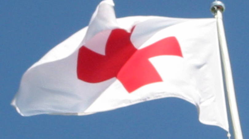 Bandeira da Cruz Vermelha: o resto do comboio voltou à pequena cidade de onde tinha partido e está previsto que hoje volte a Goma.