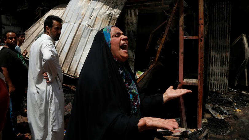 Explosão: o atentado teve como alvo um grupo de combatentes da milícia xiita Multidão Popular