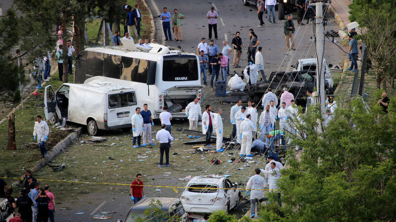 Explosão: o ataque foi atribuído por meios de comunicação turcos ao Partido dos Trabalhadores do Curdistão (PKK)