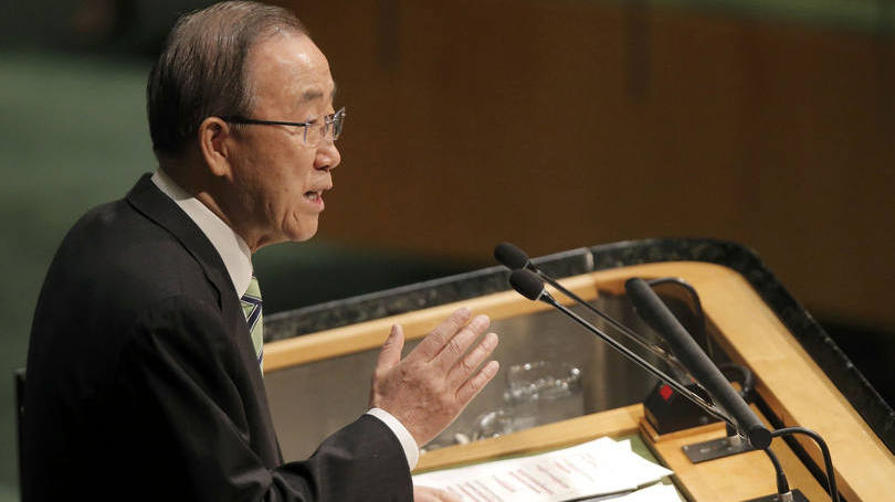 O secretário-geral da ONU, Ban Ki-moon