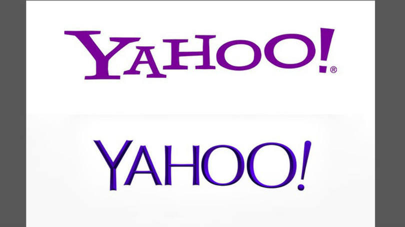 6. Yahoo! Antigo: 67 pontos > Novo: 69 pontos O Yahoo! melhorou o seu logo, com ganho de dois pontos. As sombras e o roxo mais escuro do novo desenho ajudaram no maior impacto.