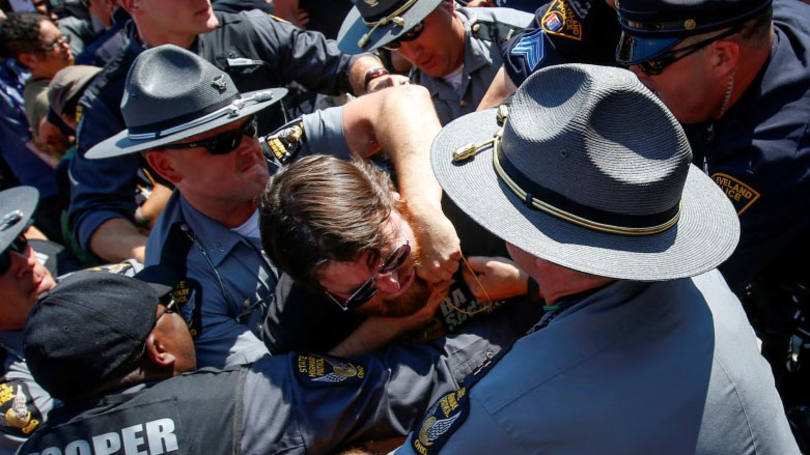 Protestos: quinze das 18 pessoas presas foram acusadas de incitar a violência