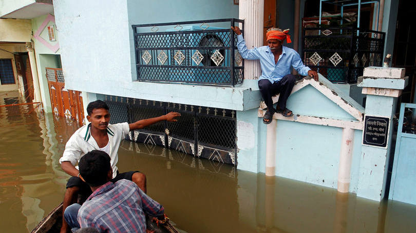 Alagamentos: na Índia, as inundações são frequentes durante a época da monção