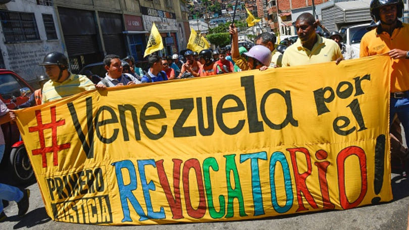 Venezuela: ao ler um comunicado ante a multidão, Torrealba também anunciou que, em 14 de setembro, será realizada uma mobilização de 12 horas em todas as capitais do país