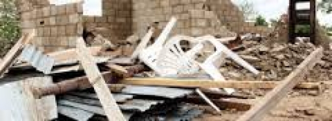 A tempestade causou a destruição total de 364 casas e afectou parcialmente outras 115 habitações.