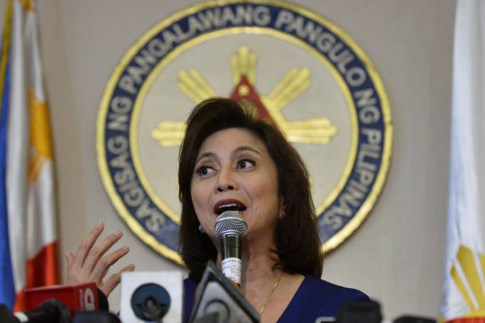 Leni Robredo: segundo ela, Duterte não queria que ela participasse mais das reuniões do Gabinete