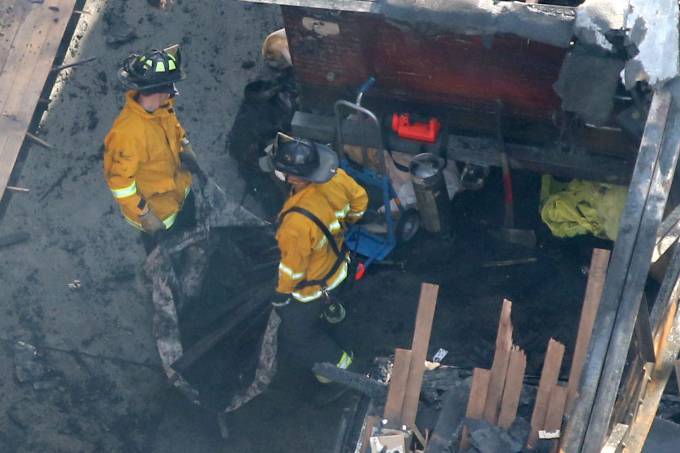 Incêndio: segundo a polícia, o número de mortos pode subir