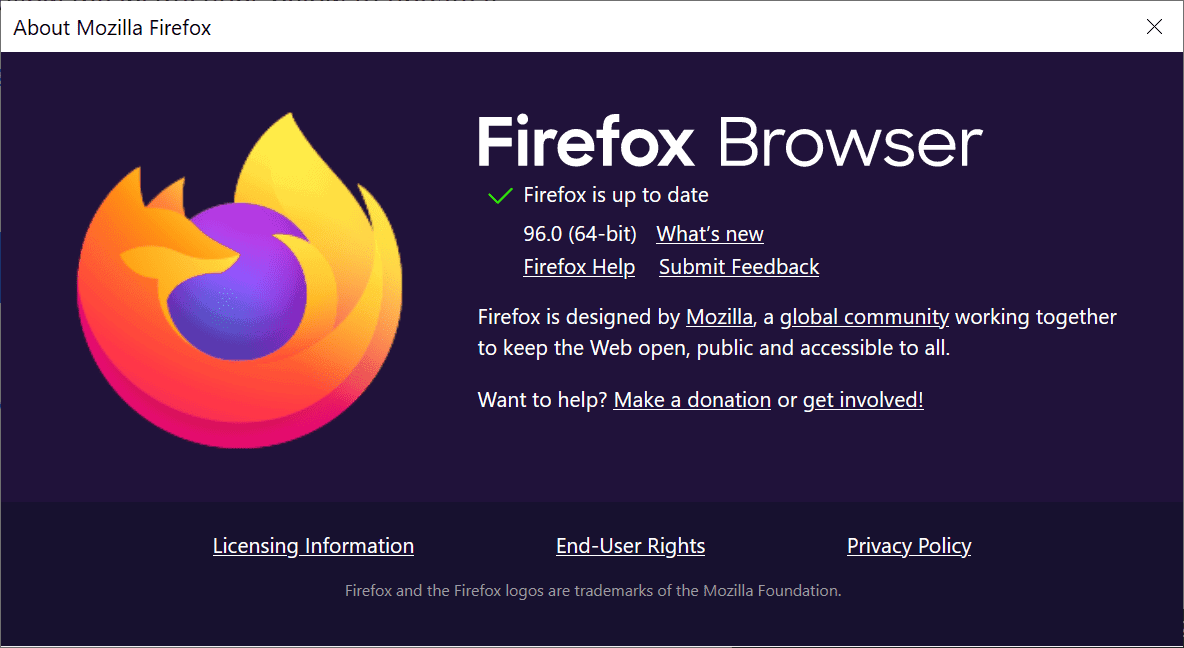 Mozilla lança Firefox 96 com mais estabilidade