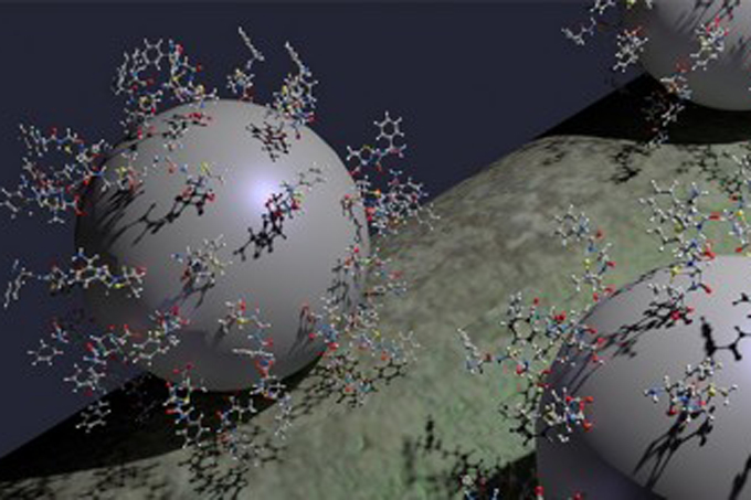 método consiste em revestir nanopartículas feitas de prata e sílica com uma camada de antibiótico
