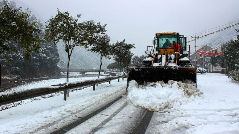 Nevascas: o aeroporto de Nanchang, capital da província de Jiangxi, foi afetado gravemente pela neve